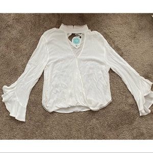 Boutique white long sleeve top